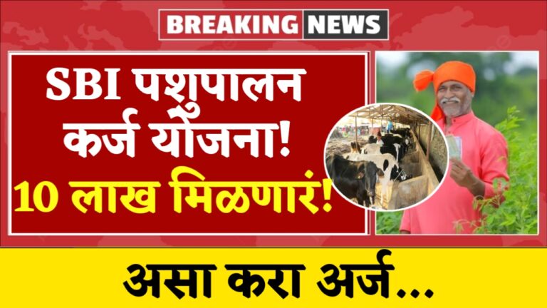 SBI पशुपालन कर्ज योजना: मिळेल 10 लाख रुपयांपर्यंत कर्ज