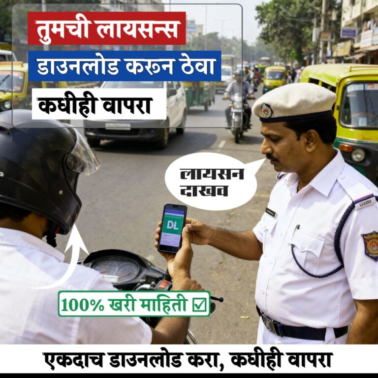 ड्रायव्हिंग लायसन्स ऑनलाइन कसे डाउनलोड करायचे? Driving Licence Download