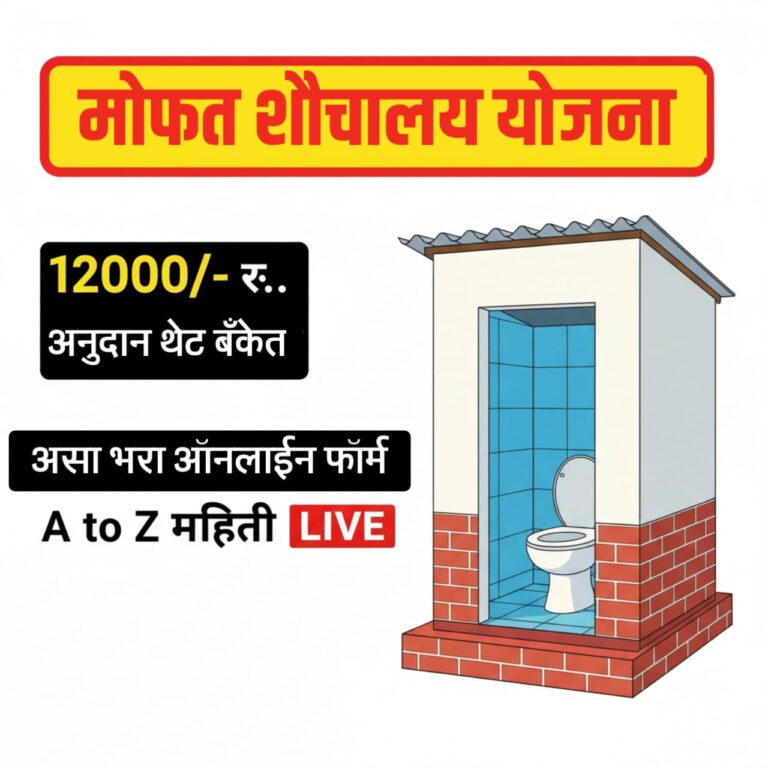 शौचालय योजना रजिस्ट्रेशन २०२५: फ्री शौचालय मिळवण्याची संधी पुन्हा सुरू