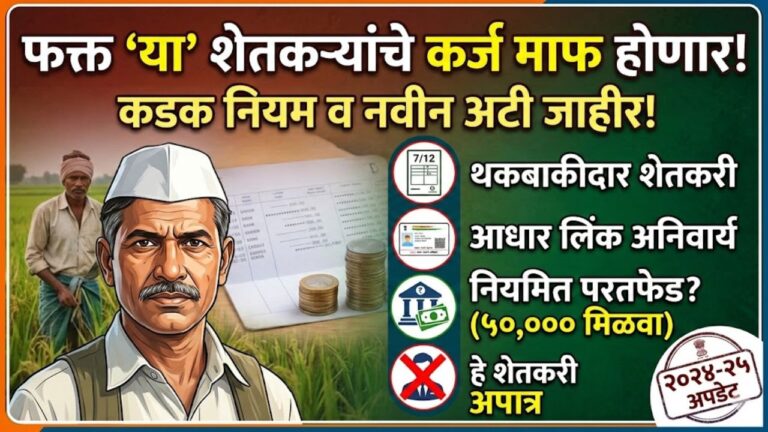 शेतकरी कर्जमाफी चे निकष जाहीर, कर्जमाफी फक्त याच शेतकऱ्यांची होणार! सरकारने केले नवे नियम जाहीर