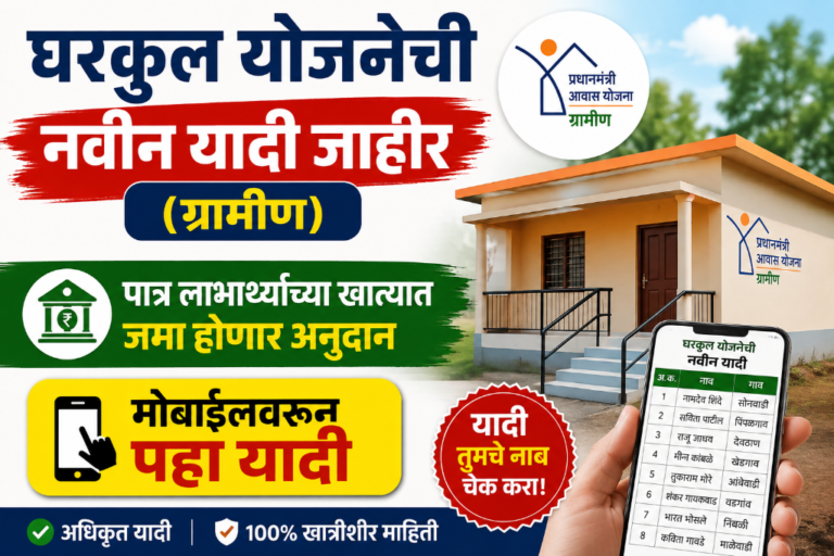 घरकुल योजनेसाठी अर्जप्रकीया सुरू, असा करा घरबसल्या ऑनलाईन अर्ज / gharkul yojana apply online